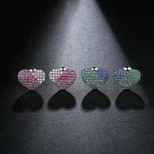 VOGUESS Heart Earring 2017 New Full Austria Crystal CZ Crystal Lover Stud E