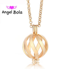 Pryme Angel Bola Pendant Essential Necklaces 20.5mm Hollow Cage Jewelry for