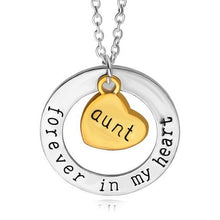 Family Gold Heart Dad Mom Grandma Aunt Sister Daughter Forever In My Heart