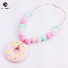 Let's Make Silicone Necklace Teether Necklace For Mom Non toxic Donut Penda
