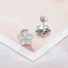 Solid 925 Sterling Silver Stud Earrings Women Flower Earrings Jewelry Gifts