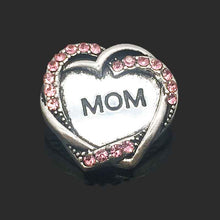 High quality w306 mom 18mm rhinestone metal snap button for Bracelet Neckla