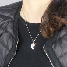 Birthstone Mom Necklace Baby Feet Necklace Engraved kids Name Mother Neckla