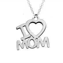 Birthstone I love Mom Necklace Pendant For Mom Grandma Stainless Steel Pers