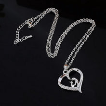 Mothers Day Gifts For Mom Love Necklace Embrace Baby Rhinestone Pendant Lon