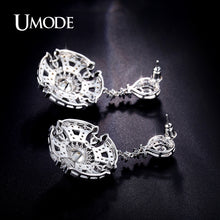UMODE Ethnic Luxury Created Pearl Dangle Earrings for Women White Gold Colo