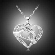 Ranzwal Mothers Day Gifts for Mom Women Hand in Hand Pendant Necklaces with