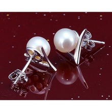 Sinya Natural freshwater pearl stud earring for women in 925 sterling silve