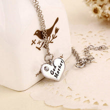 5 PCS Love Heart Pendant Rhinestone Godmother Necklace Jewelry Mothers Day