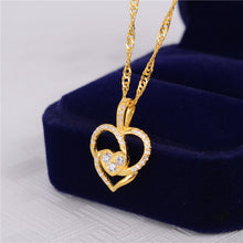 Almei 40% Off Double Heart 925 Sterling Silver Necklace For Women Mom Neckl