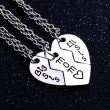 Family Love Broken Heart 3PC/Set Mom Sis Mothers Day Pendant Necklaces Sist
