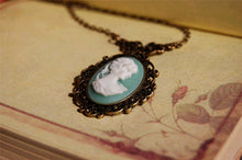 Victorian Lady Cameo Pendant Necklace Mother's Day Gifts for Mom Handmade V