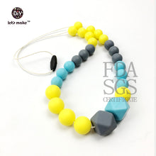 Let's Make round silicone nusring beads mom Jewelry teething necklace balls