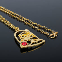 Flower Necklace Beauty and The Beast Charms Choker Rose Bella Necklace for