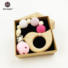 Let's Make wooden baby Bracelet eco friendly safe teething rattle Montessor