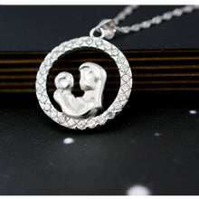 V.YA Women Jewelry 100% 925 Sterling Silver Pendants Mother With Baby Neckl