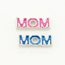 Hot selling pink and blue mom floating charms living glass memory floating