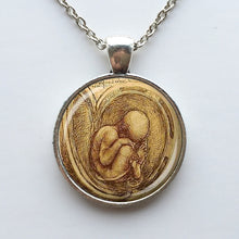 leonardo da vinci necklace pregnancy fetus pendant doctor midwife gift for