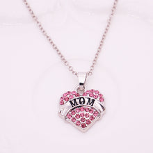Cheap Love Heart Necklace Women DIY Crystal Mother Mom Necklaces & Pendants