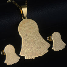 2017 Fashion Angel Stainless steel Jewelry Set Cartoon Mom and Son Wedding