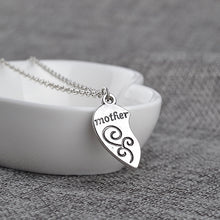 2pcs mother and daughter heart shaped necklace new simple and elegant fashi
