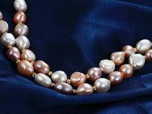 2017 New arrival mix baroque pearl necklace for mom gift, 9 10mm beautiful