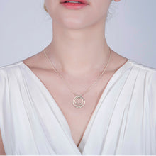 Two Disc Name Necklace in Silver Personalized Mom Necklace Disc Pendant Nec