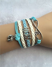 3pcs Ballerina, Infinity, mom Charm Bracelet  4329-in Charm Bracelets from