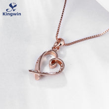 I LOVE YOU necklace real Rose Gold Color brand fashion love heart pendant n