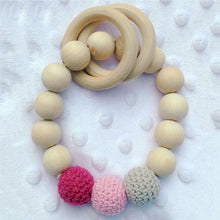 Baby Newborn Kids Teething Chewie Bracelets for Kids crochet beads Wood Bra