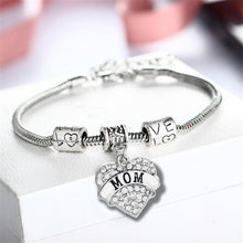 2017 Fashion Mother Jewelry Family Mom Daughter Bracelet Pendant Heart Shap