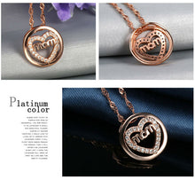 Rose Gold Color 925 Sterling Silver Heart Love Pendants Rose Gold Color Mom