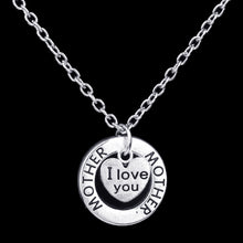 Love You Mom NaNa Sister Daughter Heart Pendant Necklace Best Friend Family