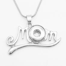 MOM mama  mum mother snap button pendant Necklace  fit 12mm snap jewelry