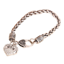 New Fashion Chaiming Clear Crystal Mom Bracelet Love Heart Perfect Gift For