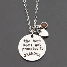 2017 New arrival The best moms get promoted to Grandma Pendant Necklace Jew