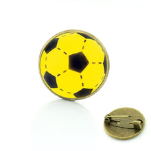 TAFREE trendy football teams gift fashion soccer glass photo men badge broo