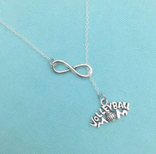 Volley Ball Mom Infinity Charm Choker Lariat Necklaces Pendants 10PCS Vinta