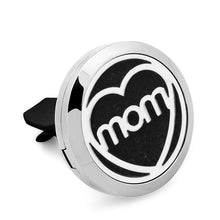 Silver Heart MOM mom MUM Car Aromatherapy Lockets 30MM 316L Stainless Steel