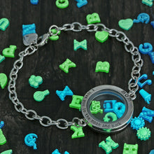 Engraved mom best gift Glass Locket Bracelets Bangles with glowing charms f