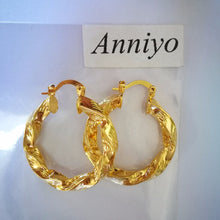 Anniyo Size 3CM Wholesale Earrings for Women's Gold Color & Brass,Mom of Ea