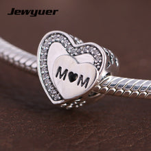 Mother's day collection love hearts charms 925 Sterling Silver jewelry fit
