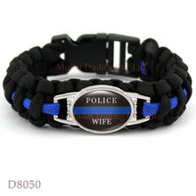 (10 PCS/lot) BACK THE BLUE LIVES MATTER THIN BLUE LINE Paracord Survival Wi