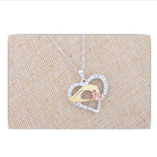 Yinian Mother Baby Heart Pendant Mom Daughter Son Child Family Love Cubic Z