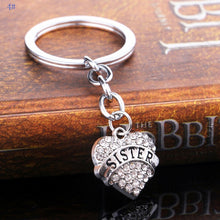 Family Keychain Silver Mom Daughter Sister Grandma Nana Keyring Heart Penda