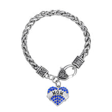 Minimal Brand Mom Mother Momma Crystal Love Heart Vintage Lobster Claw Brac