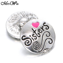 10pcs/lot Mrs Win Snap Jewelry BEST MOM Metal 18mm Snap Leather vintage Sna