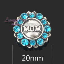 High quality w267 mom 18mm 20mm rhinestone metal snap button for Bracelet N