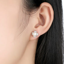2017 Winter New 925 Sterling Silver White Large Pearls Drops Earrings For W