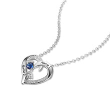 Hot Personalized 925 Sterling Silver Birthstone Necklace Pendants DIy Mom G